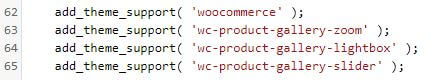Código en functions.php sobre las imagenes en WooCommerce