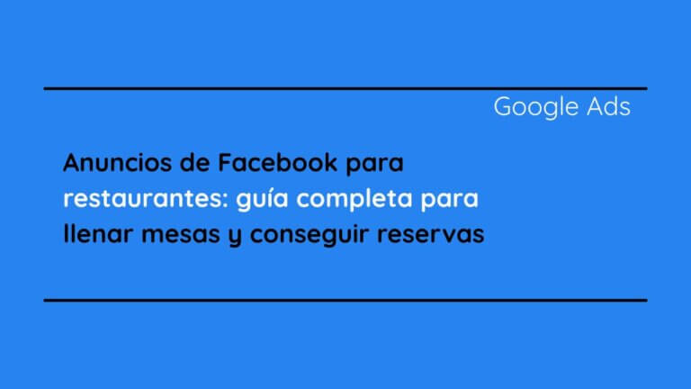Anuncios de Facebook para restaurantes