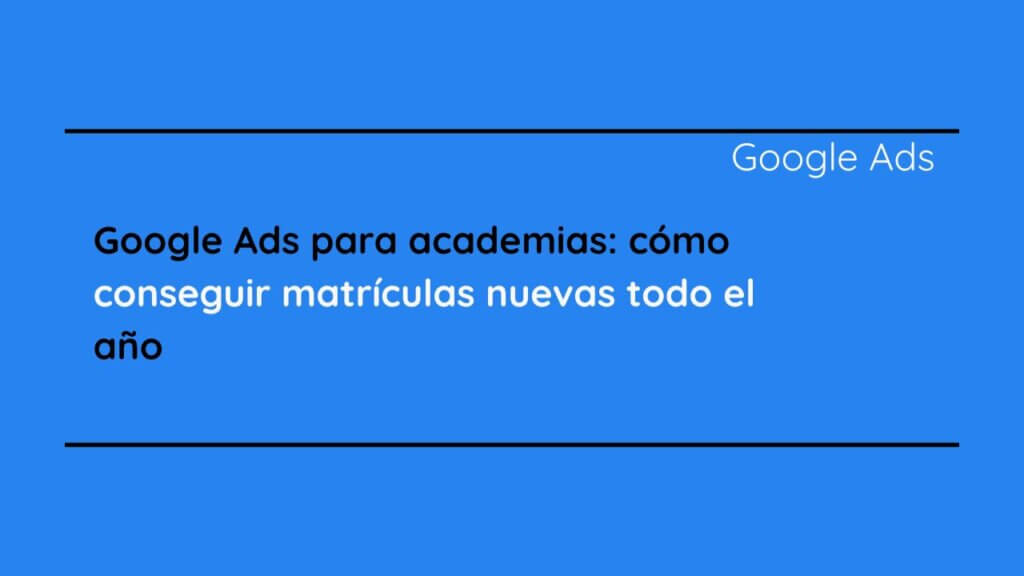 Google Ads para academias