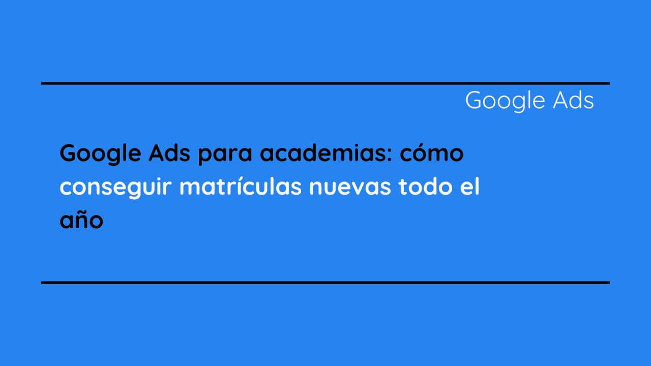 Google Ads para academias
