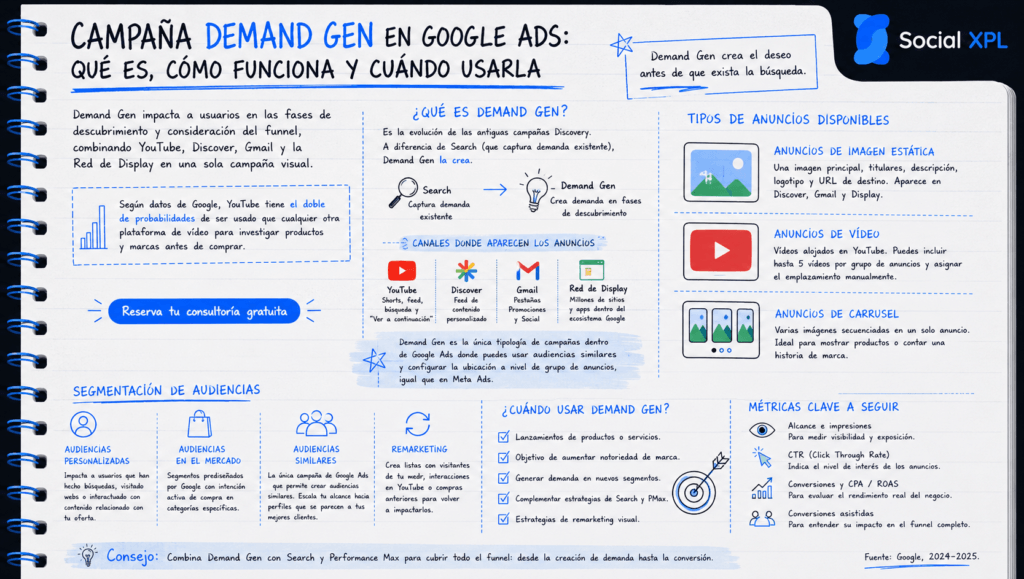 Campaña Demand Gen en Google Ads