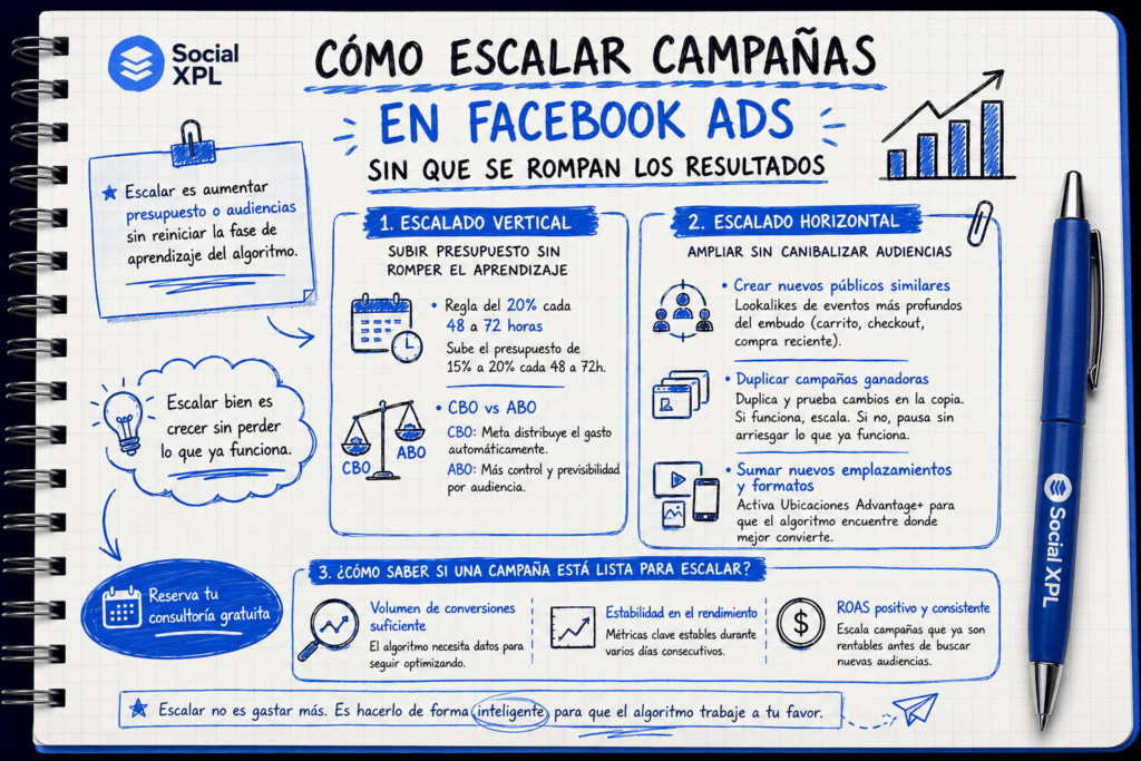Cómo escalar campañas en Facebook Ads