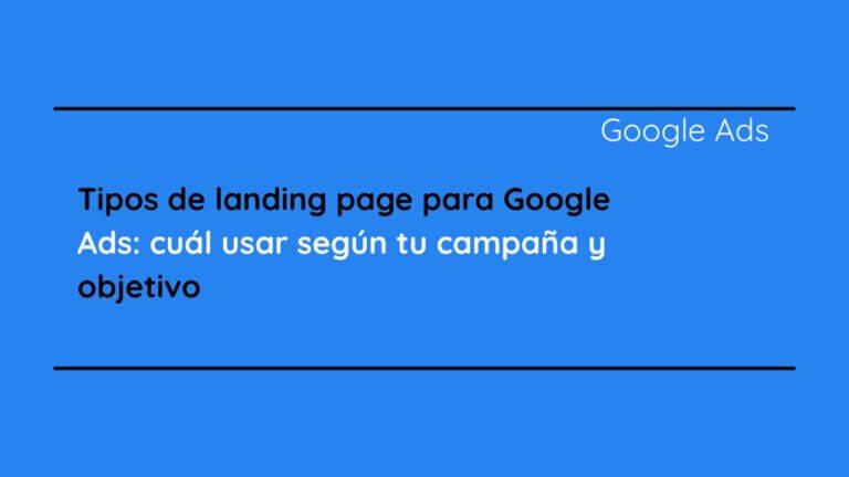 landing page para Google